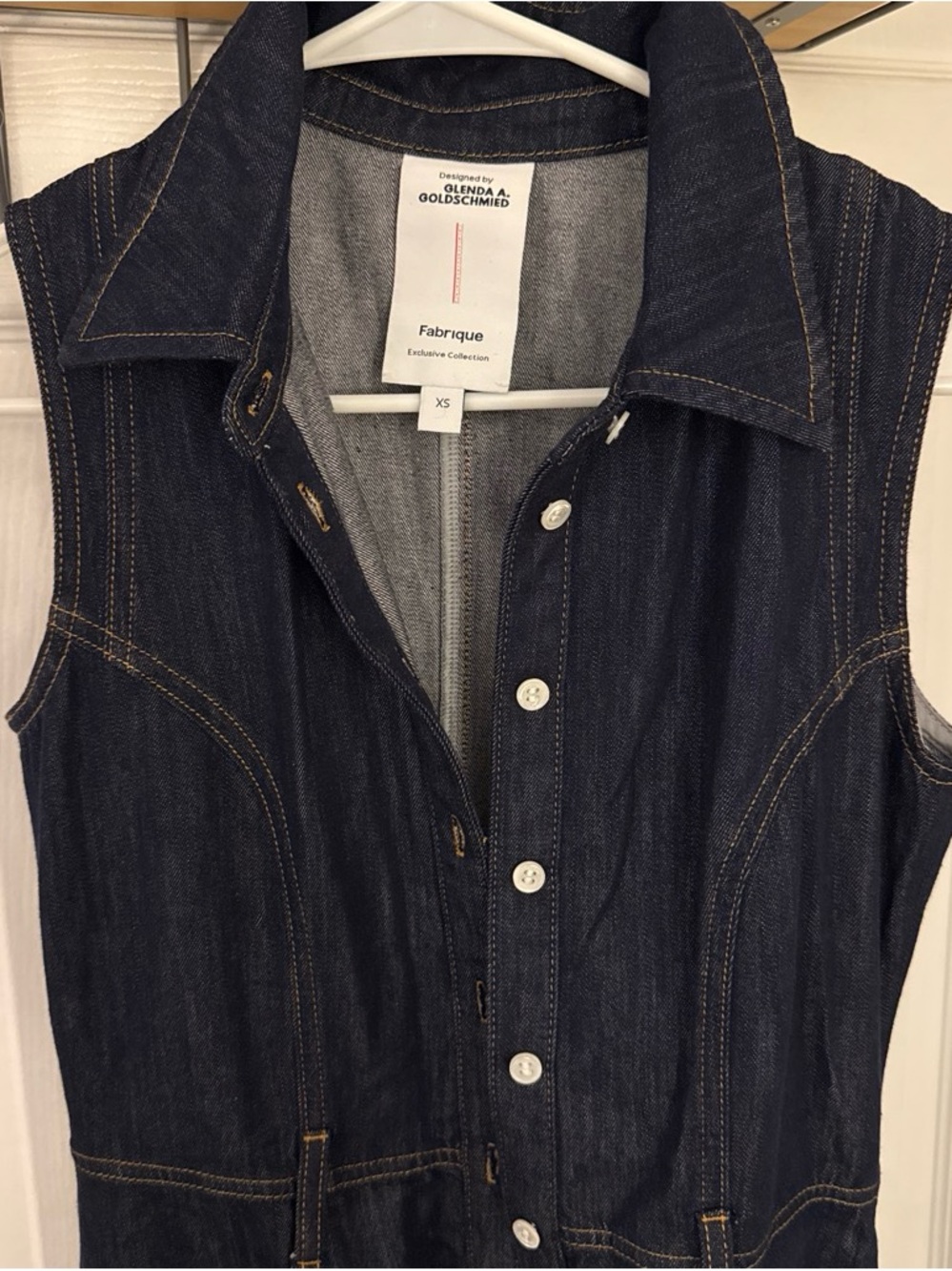 Fabrique Anais Denim Sleeveless Midi dress - Picture 2 of 4